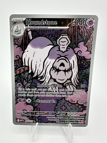 Pokémon TCG Houndstone Mega Evolution: Base 145/132 NM Full Art Rare