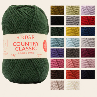 Sirdar Country Classic DK 50g Garn, Wolle Acryl Merino Stricken Häkeln 