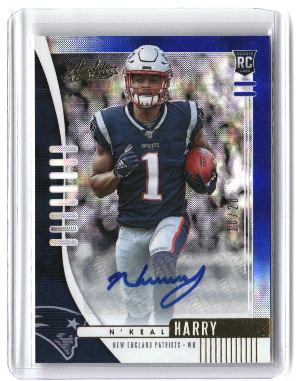 N'Keal Harry Panini Absolute #132 Signature-Spectrum Blue