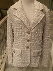St. John Collection Boucle Stretch Jacket Metallic Jacket Limestone Multi sz 12 — photo 1