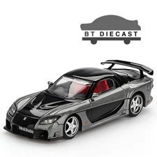 MINI GT MAZDA RX-7 VEILSIDE 1/64 DIECAST MODEL CAR FORTUNE GREY MGT01057
