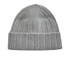 🆕️ Authentic DRAKE'S LONDON Gray LAMBSWOOL & ANGORA Cuffed BEANIE Hat One Size