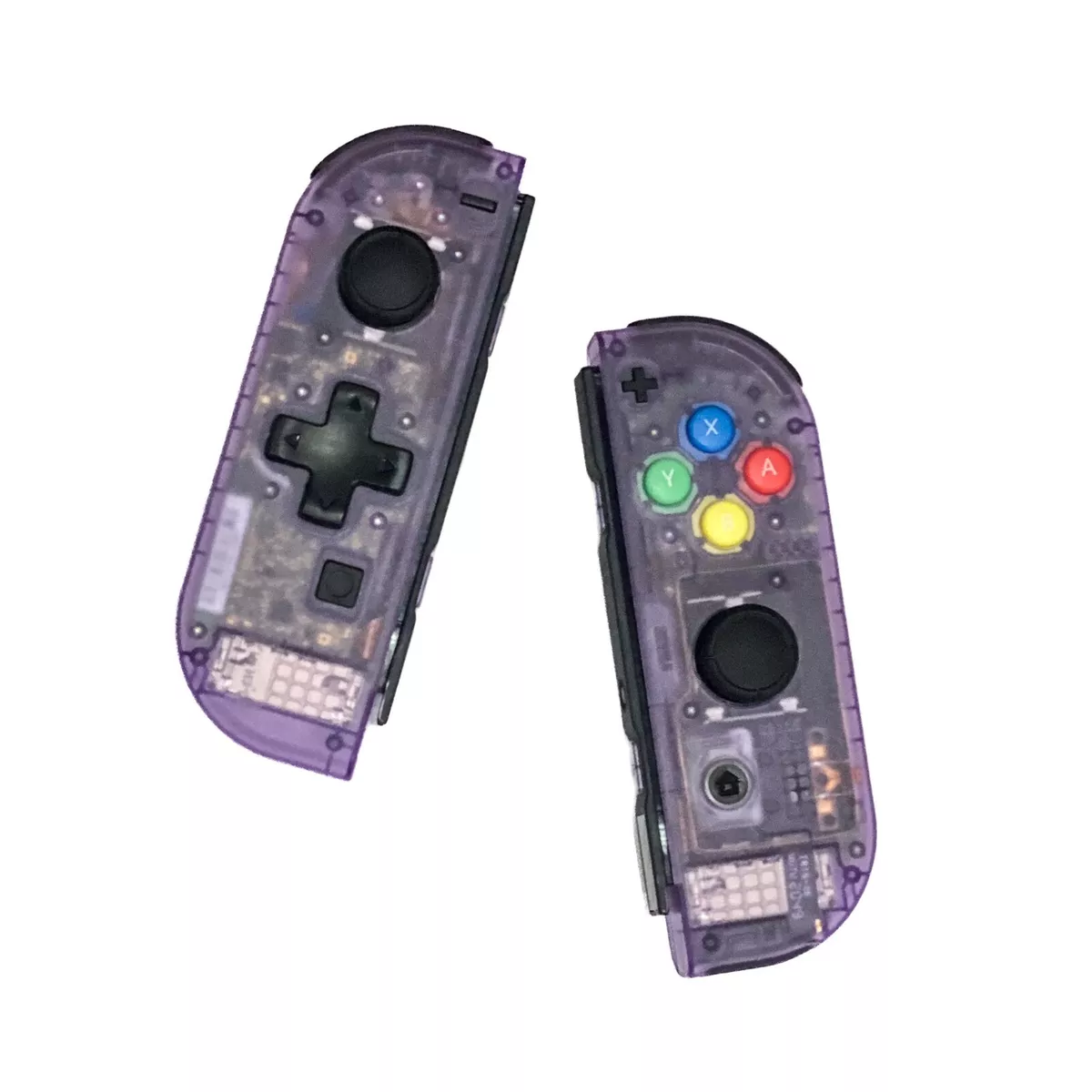 Nintendo Switch Custom Joy Con Controller Joy Cons Clear Atomic Purple  D PAD NEW