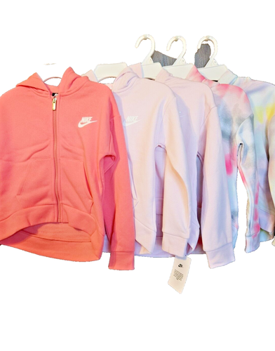 Brand New NIKE Girls Hoodie Color Cotton Candy Size 6X Large - Picture 2 of 5