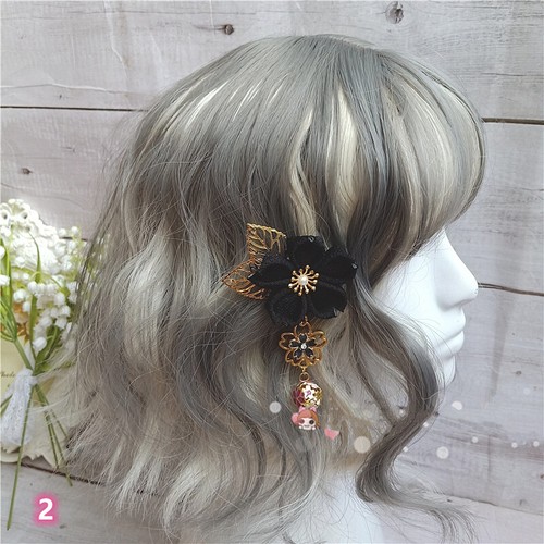 Girl Japanese Sakura Hair Clip Cute Lolita Tassel Kimono Hairpin Barrettes Decor - Picture 4 of 14