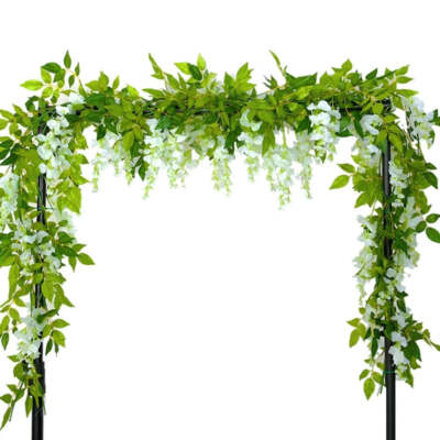 Glyziniengirlanden 7 Fuß künstliche Rebe Hochzeit Dekor Pflanze hängende Gartenblume