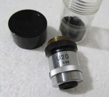 Nikon U20 0.33 Microscope Objective Japan 20.2mm OD Threads