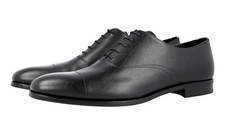CLASSIC PRADA SAFFIANO OXFORD DRESS SHOES BLACK LEATHER SOLE