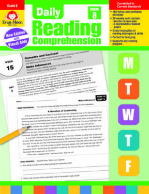 Daily Reading Comprehension, Grade 8 - Paperback By Evan Moor - GOOD