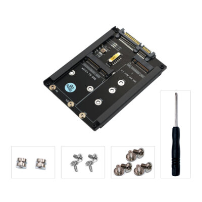 2 in 1 MSATA and B Key/B&M Key SSD to 2.5'' SATA III with Frame Bracket-Retain