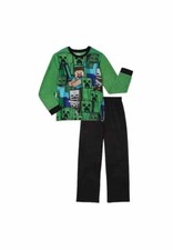 Creeper Minecraft Boys Two Piece Long Sleeve/Pant Pajama Set
