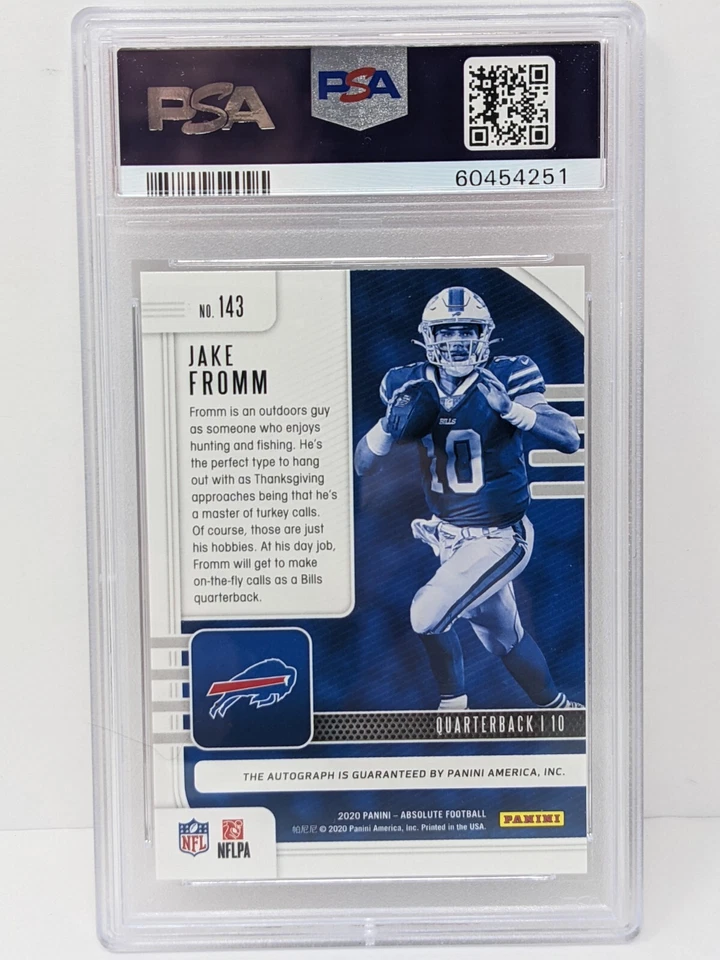 JAKE FROMM 2020 ABSOLUTE ROOKIES ORANGE MOSAIC RC AUTO 22/25 PSA 10 GEM MINT  - Image 2 of 2