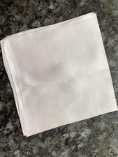 100 Pure Silk Pocket Square Solid Color White NEW