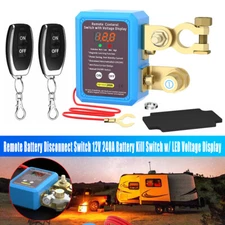 12V 240A Kill Switch for Car Remote Battery Disconnect Switch & Led Voltmeter