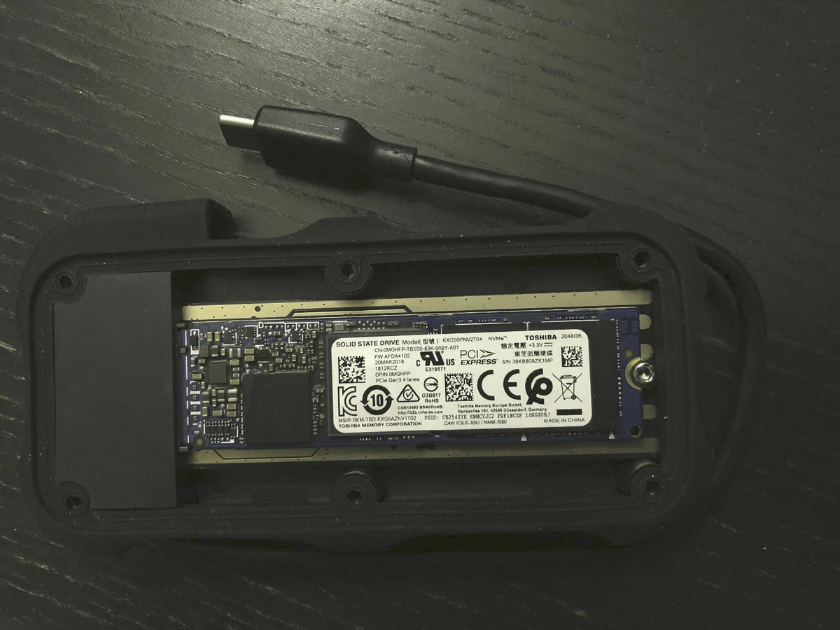 dell toshiba XG5 m.2 nvme ssd 2TB KXG50PNV2T04 DP N 0MGHFP