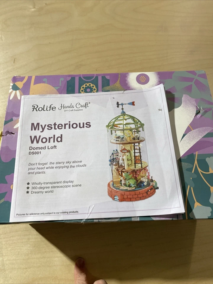 DIY Mysterious World Domed Loft Glass Miniature Doll House kit (HL) Open Box New - Image 2 of 4