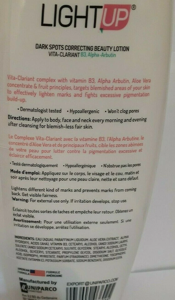 LIGHT UP DARK SPOT CORRECTING  BODY LOTION  Pink 100% ORIGINAL EXPIRED 06/2026 - Image 3 of 4