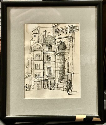 Original 1987 Drawing by Elizabeth Bailey Matted & Framed ~see Pics & Read Notes
