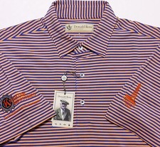 DONALD ROSS Performance Polo Shirt Odessa CC Oilmen's Orange Blue Medium M  New