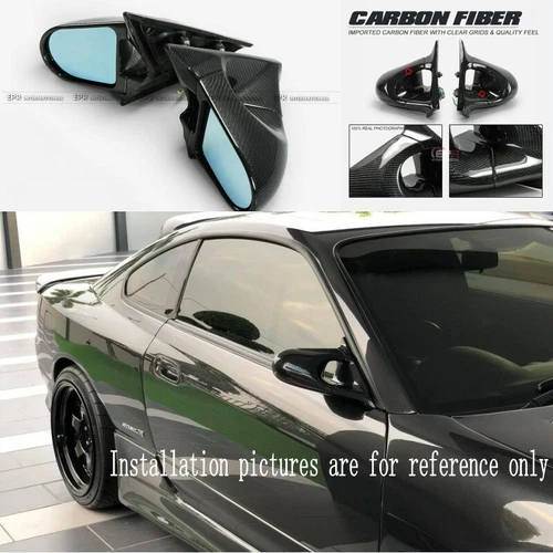 For Nissan Silvia S15 2pcs Carbon Fiber Rearview Side Aero Mirror (RHD)