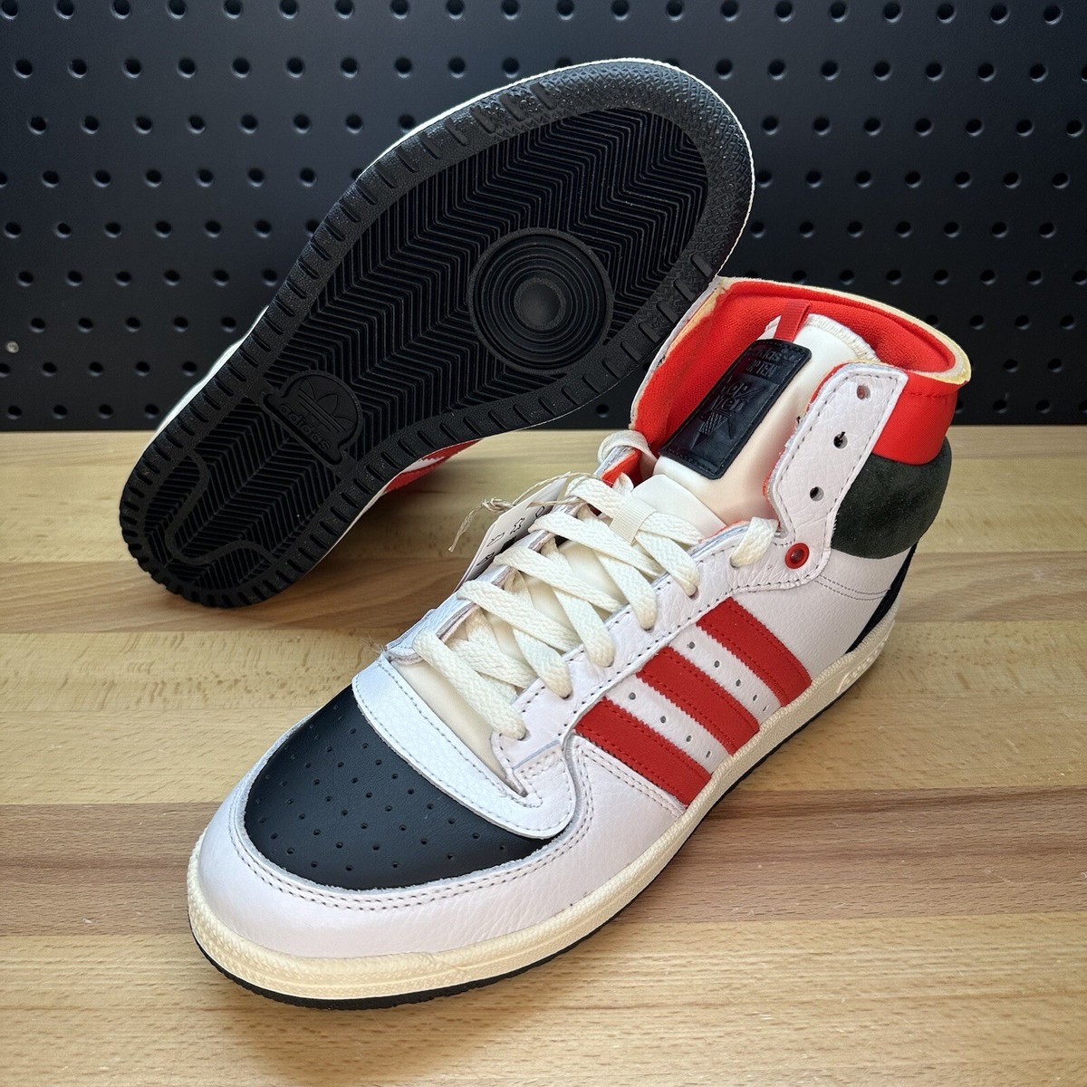 Adidas Top Ten RB Hi White Vivid Red Shoes Men's Size