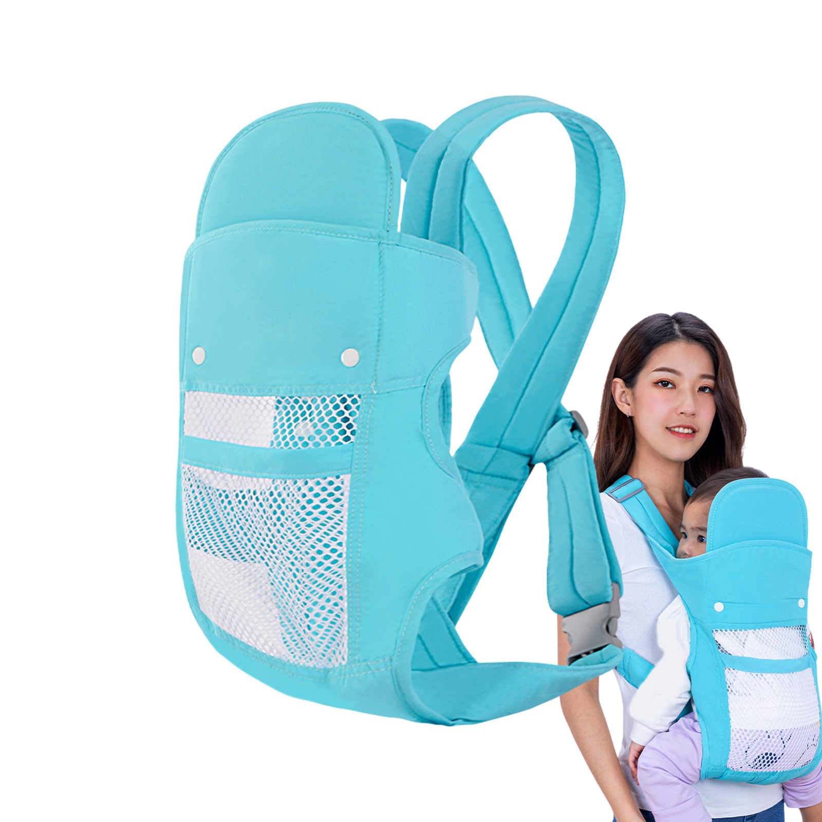 Ergonomic Baby Carrier Newbor Toddler Safe Wrap Carrier,Hands Free Breathable-image