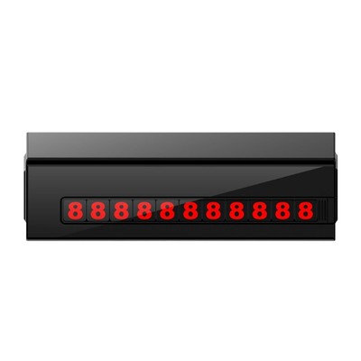 Vehicle Interior Mount Temporary Parking Sign Luminous Phone Numbers Stickers