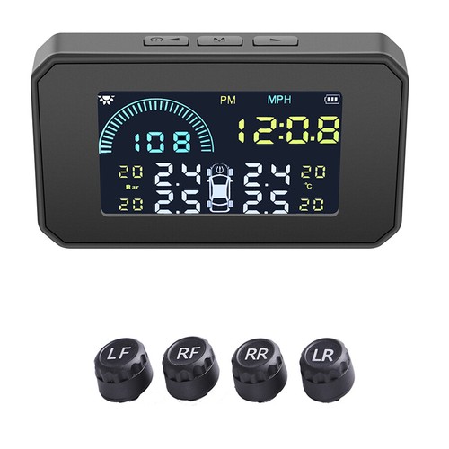 Car TPMS OBD2 HUD Wireless Tire Pressure Monitoring System w/ 4 External Sensors - Picture 3 of 12