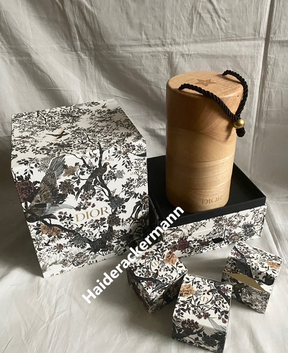 DIOR 2022 wooden box for ring toile jouy bracelet choker tote throw