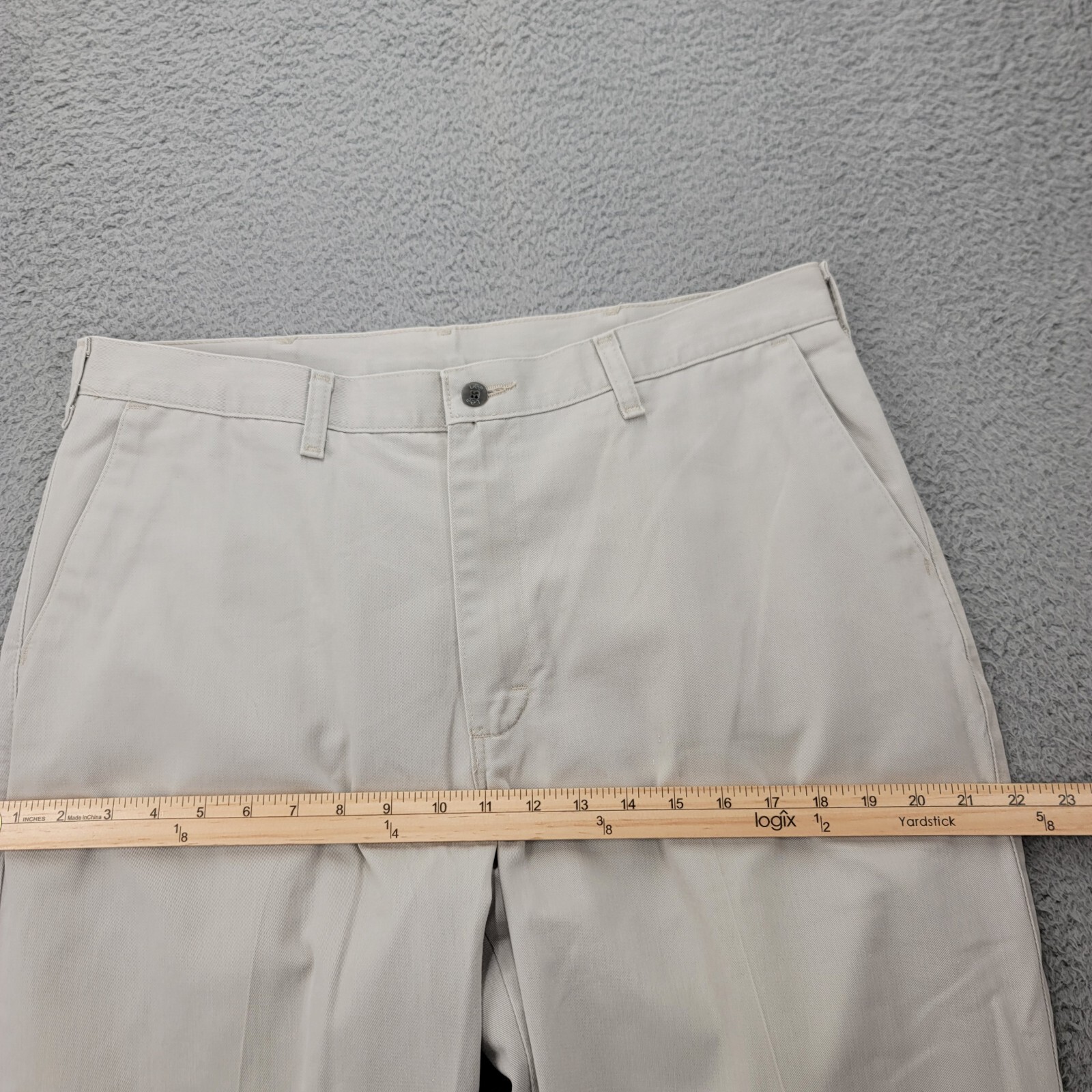 Lee Pants Mens 36x29 Tan Performance Khakis Flat Front Straight Chino