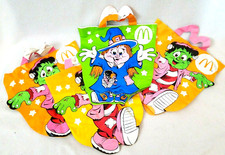 Vintage 1990 McDonald's Halloween Vinyl Trick or Treat Happy Meal Bags Lot 4