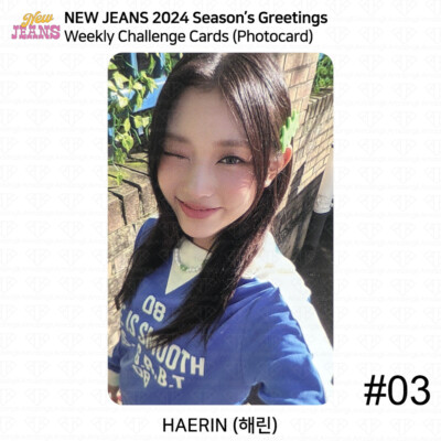 New Jeans 2024 Season's Greetings Weekly Challenge Cards Photocard