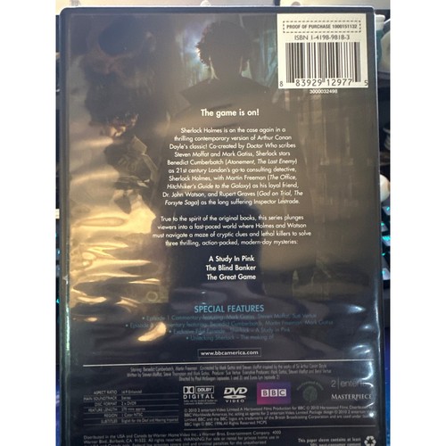 Sherlock Season One DVD Benedict Cumberbatch Martin Freeman Sherlock Holmes - Picture 2 of 4