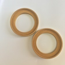 2 Pcs 3" 3Inch MDF Speaker Ring Speaker Mounting Spacer Rings W/ Bezel 18mm H