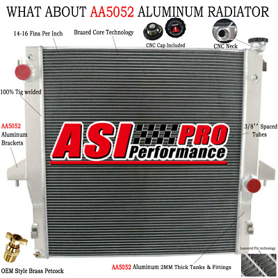 3 Rows Aluminum Radiator For 2003-09 Dodge Ram 2500 3500 5.9L 6.7L Diesel Cummin
