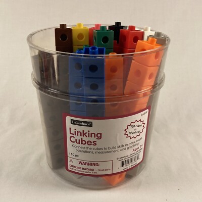 Math Linking Cubes 150 Pcs, 10 Colors Educational Counting Fun Math Learning