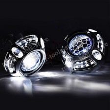Honeycomb Bi Xenon Hid Projector Lens 3.0 Led Angel Eyes Headlight Retrofit
