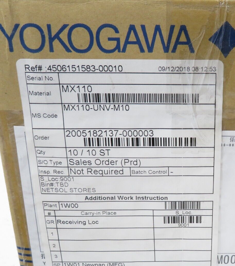 Yokogawa Mx100 Data Acquisition Unit With 6 X MX110 Module for sale ...