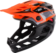 Kali Kids Child Maya Race Full Face Bicycle Helmet Race Gloss Orange/Gray/Black