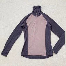 Icebreaker Women's 1/4 Zip Bodyfit 260 Merino Wool Baselayer, Purple / Pink