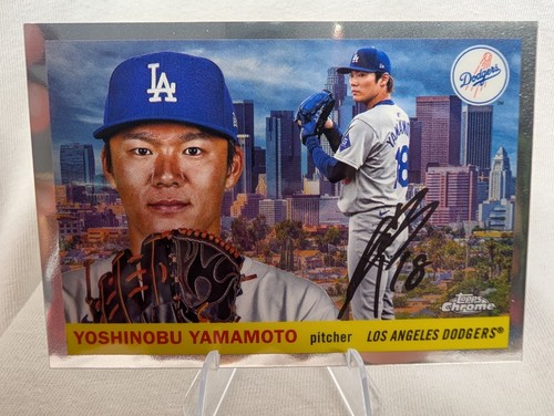 Yoshinobu Yamamoto #55CV-40 2025 Topps Chrome Platinum 1955 City Variation card