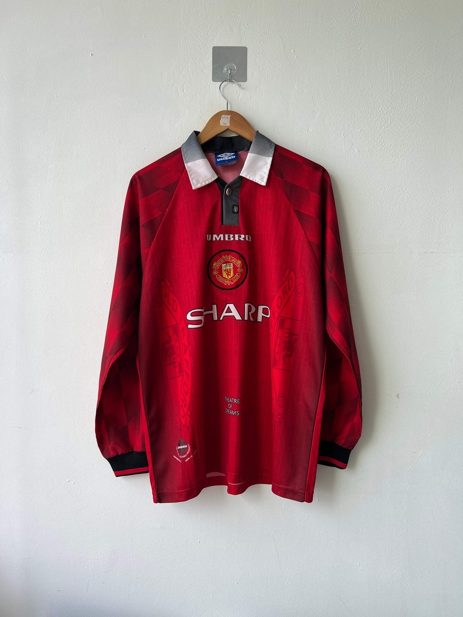 L) Manchester United 1996-98 Home Long Sleeve Shirt Original