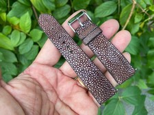 16mm 18mm 19mm 20mm 21mm 22mm 24mm 26mm brown stingray Leather Watch Strap Band