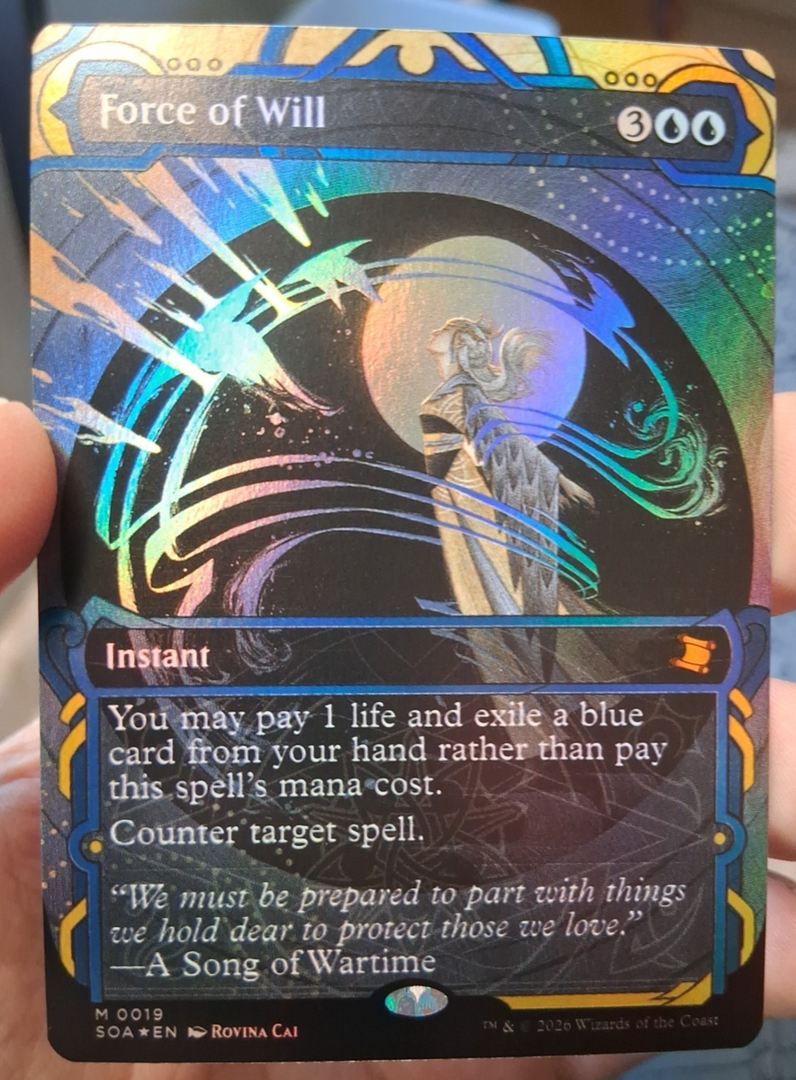 Force of Will 019 (Borderless Foil) ~ Secrets of Strixhaven MTG