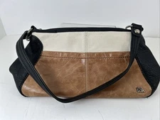 the sak Tri Color Hand Bag Black Pebble Off White Tan 14x7x4”