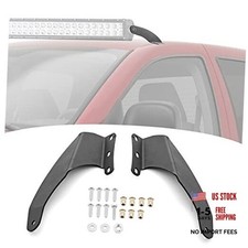 52" Curved LED Light Bar Upper Roof Windshield Mount Brackets Compatible with