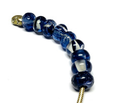 10 Pcs. Gorgeous Blue Cherry Gemstone 5mm Big Hole Large Hole Beads 14x8mm Beads