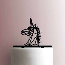 Geometric Unicorn Head - Acrylic Cake Topper