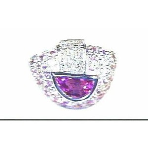 LeVian 18K White Gold Pink Sapphire 18 Pendant Necklace
