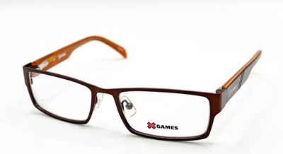 NEW X GAMES BMX 210 SATIN BROWN AUTHENTIC EYEGLASSES 49-15